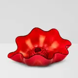 Red Seaform Set with Black Lip Wrap by Dale Chihuly, for Portland Press, blown glass, etched 'Chihuly PP' and indistinctly dated, sold Mar 2026