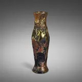 Tiffany Studios, Monumental 'Lava' Vase, applied Favrile glass, engraved 'L