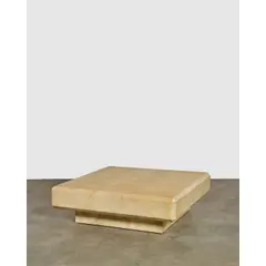 Karl Springer, Coffee Table, , wood, lacquered goatskin, metal label 'Karl Springer'