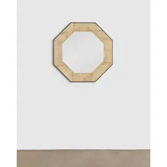 Wall Mirror by Karl Springer, , wood, lacquered goatskin, mirror plate, branded leather label 'KARL SPRINGER LTD', sold Jun 2026