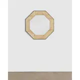 Karl Springer, Wall Mirror, , wood, lacquered goatskin, mirror plate, branded leather label 'KARL SPRINGER LTD'