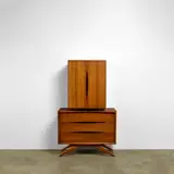 Vladimir Kagan, Chest, for Grosfeld House, lacquered cherrywood, foil label 'Grosfeld House New York Chicago Los Angeles'