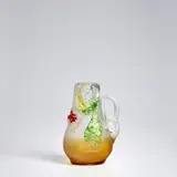 Egidio Costantini In Collaboration With Marc Chagall, 'Innomorati' Vase, for Fucina degli Angeli Venezia, blown glass with corosso surface, internally decorated and red pasta glass, engraved 'M