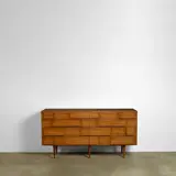 Gio Ponti, Double Chest, for Singer & Sons, walnut, paper label 'M