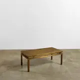 Willy Daro, Coffee Table, acid-etched gilt brass