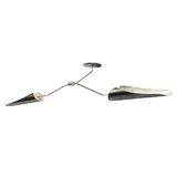 David Weeks Studio, Custom 'Torroja' Two-light Wall Sconce, polished nickel-plated steel, powder-coated aluminum, with David Weeks Studio label
