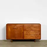 George Nakashima, Special Order Cabinet, American walnut, later ink signature by the artist to the top inside drawer 'George Nakashima 1953-'