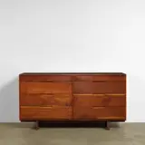 George Nakashima, 'Double Chest', American black walnut sap, pencil mark 'MATHEWS', sold together with a copy of the original order card dated August 30, 1958