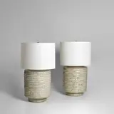 David Cressey, Pair of 'Bead Stone White' Table Lamps