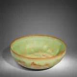 Gertrud and Otto Natzler, Large Bowl, glazed earthenware, signed 'NATZLER' on underside