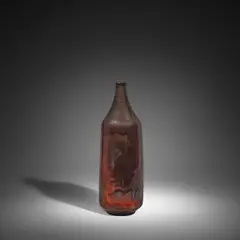 Bottle Form Vase by Gertrud and Otto Natzler, glazed earthenware, signed 'NATZLER' on underside, with remnants of prior paper label, sold Jun 2026