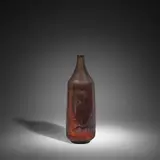 Gertrud and Otto Natzler, Bottle Form Vase, glazed earthenware, signed 'NATZLER' on underside, with remnants of prior paper label