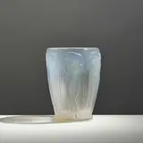 René Lalique, Vase Danaïdes, A signed and numbered 'Danaïdes' vase in opalescent and patinated mold-pressed glass designed by René Lalique in 1926