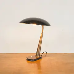 Christian Dell, Lampe de table 6770 de la série KAISER idell, A '6770' table lamp from the 'KAISER idell' series in lacquered steel and brass designed by Christian Dell and edited by Gebr