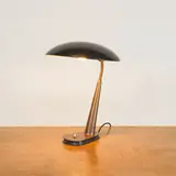 Christian Dell, Lampe de table 6770 de la série KAISER idell, A '6770' table lamp from the 'KAISER idell' series in lacquered steel and brass designed by Christian Dell and edited by Gebr