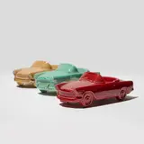 Pol Chambost, Ensemble de trois cendriers Aronde, A signed set of three 'Aronde' ashtrays in glazed ceramic by Pol Chambost circa 1960