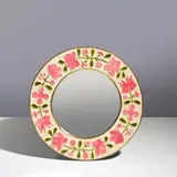 Mithé Espelt, Miroir Romantique, A 'Romantique' mirror in glazed earthenware and mirrored glass by Mithé Espelt circa 1965