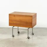 Poul Nørreklit, Desserte, A trolley in Brazilian rosewood, chrome-plated metal, metal and rubber by Poul Nørreklit circa 1965