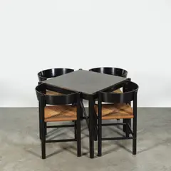 Mogens Lassen, Ensemble de quatre chaises FH4216 et une table à jeux FH4626