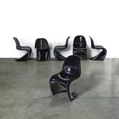 Ensemble de six chaises Panton chair by Verner Panton, offered Apr 2026