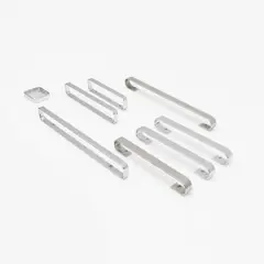 Jules Wabbes, Huit éléments de salle de bain, A set of eight bathroom elements in chrome-plated brass designed by Jules Wabbes and edited by Général Décoration circa 1970