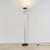 Carlo Forcolini, Lampadaire Olimpia, Aluminium, verre, métal peint et fonte