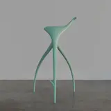 Philippe Starck, Tabouret W.W., Fonte d'aluminium peinte et sablée