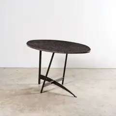 Table Kangourou by Eric Raffy, A 'Kangourou' table in granite and lacquered steel designed by Eric Raffy in 1987 and edited by Soca, offered Apr 2026