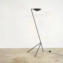 Lampadaire by Travail Français, A French floor lamp in lacquered tubular steel and lacquered steel sheet edited by Electrorama circa 1990, sold Apr 2026