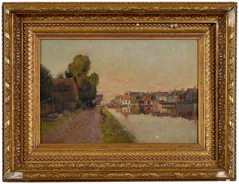 Edward Siebert, Erie Canal near Lockport, oil on canvas