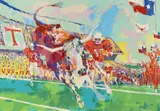 Texas Longhorns by LeRoy Neiman, serigraph print on paper, sold Sep 2023