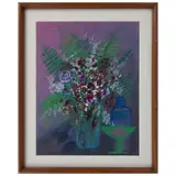 Julia Lopez, Flores, Mixta sobre papel
