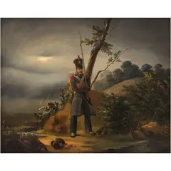 Escena Con Militar, FRANCIA, CA., 1900, Óleo sobre tela