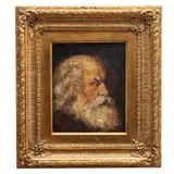 Retrato de Anciano, PAÍSES BAJOS, SIGLO XIX, Óleo sobre madera