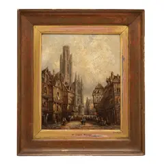 Henry Thomas Schafer, VISTA DE ST. OUEN ROUEN, Óleo sobre tela