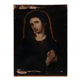Virgen Dolorosa, MÉXICO, SIGLO XIX, Óleo sobre tela