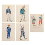 HENRI BOISSELIER (FRANCIA, 1851 - 1959) by Uniformes Militares del Segundo Imperio Mexicano, Gouache y acuarela sobre papel, offered Aug 2026