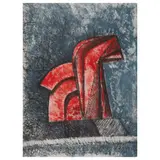 Enrique Carbajal Sebastian, Caballito rojo, Litografía 94 / 100