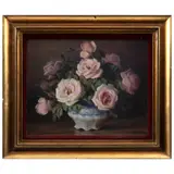 Manuel Navarro, Rosas, Óleo sobre tela
