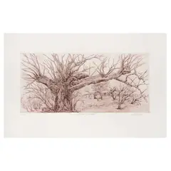 Paisaje de Juchitán by Nicolás Moreno, Grabado a la punta seca 25 / 25, offered Aug 2026