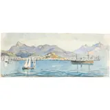 BAHIA DE GUANABARA EN RÍO DE JANEIRO by Paul Fischer, Acuarela y grafito sobre papel, offered Jul 2026