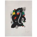 Joan Miró, VI, de la carpeta La Mélodie Acide, 1980, Litografía sobre papel japonés H. C