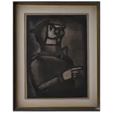 Georges Rouault, Plus le coeur est noble, moins le col est roide, del libro Miserere, Grabado al aguatinta sin número de tiraje