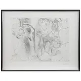 Pablo Picasso, La Maison Tellier. L'Arrivée des Clients, de las Series 156, Grabado a la punta seca 6 / 50