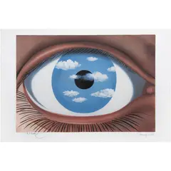 René Magritte, Le faux miroir, Litografía 57 / 300, edición póstuma