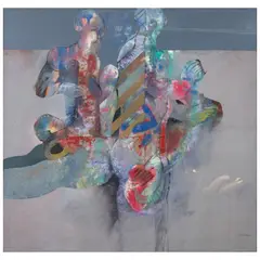 Luis Granda, Las figuras cetrinas, Óleo sobre tela