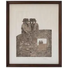 Alfredo Castañeda, Al tomar la decisión, del portafolio Diez grabados mexicanos, Grabado al aguafuerte 64 / 150