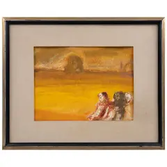 Personajes en el desierto by Luis Filcer, Óleo sobre papel, sold Jul 2026