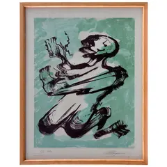 David Alfaro Siqueiros, El banzo, 1970, Litografía E / E