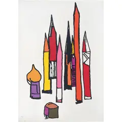 Mathias Goeritz, Lápices, 1989, Serigrafía H / C
